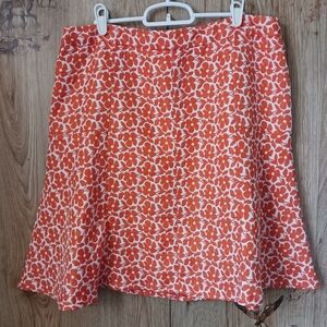 Jones New York Retro Happy Floral Flare Skirt